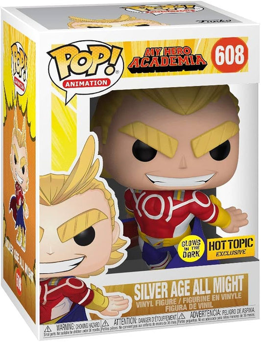 Silver Age All Might Funko Pop - GITD Hot Topic Exclusive